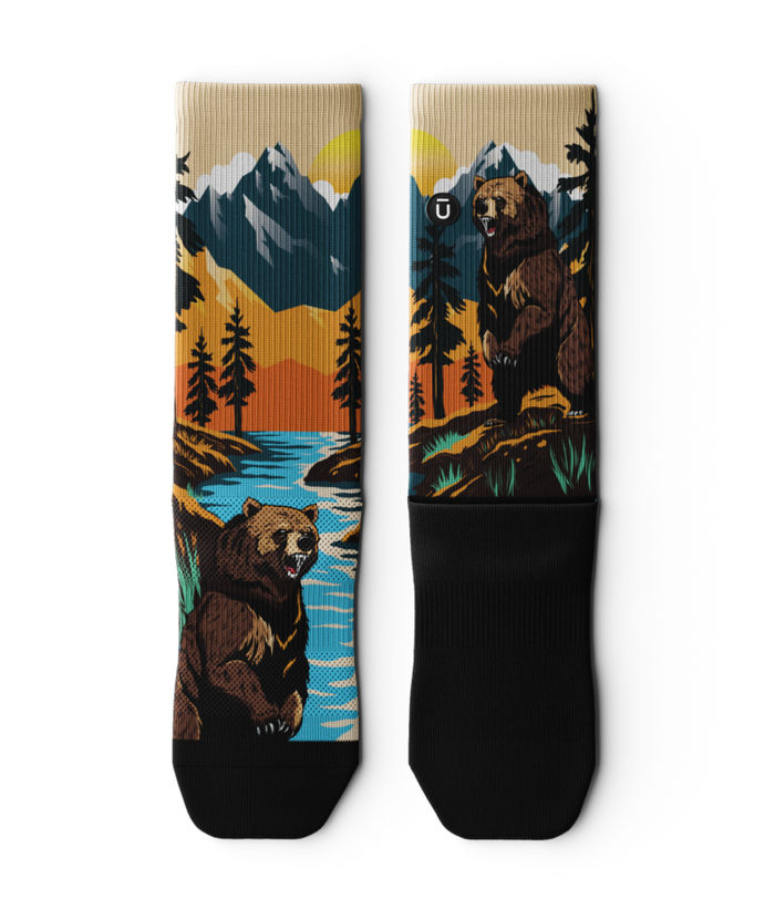 Grizzly Bear Athletic Crew Socks