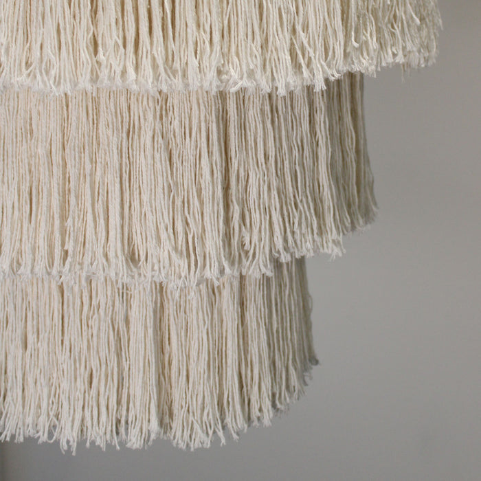 Handmade Macrame Soft Chandelier Natural White