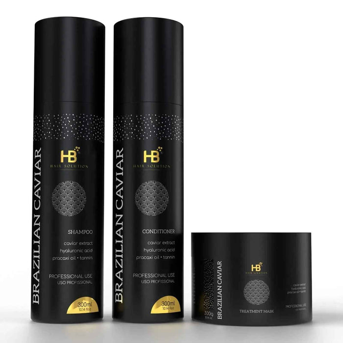 HB HAIR SOLUTION Brazilian Caviar Anti Frizz Normal & Coloured Hair Hair Treatment Protein - DOKAN