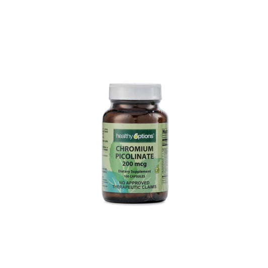 Healthy Options Chromium Picolinate 200mcg 100 Capsules
