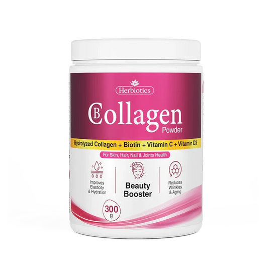Herbiotics Collagen Powder container on a white background