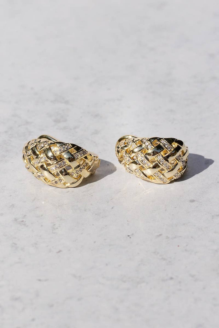 Huggies-Raffia Gold + CZ