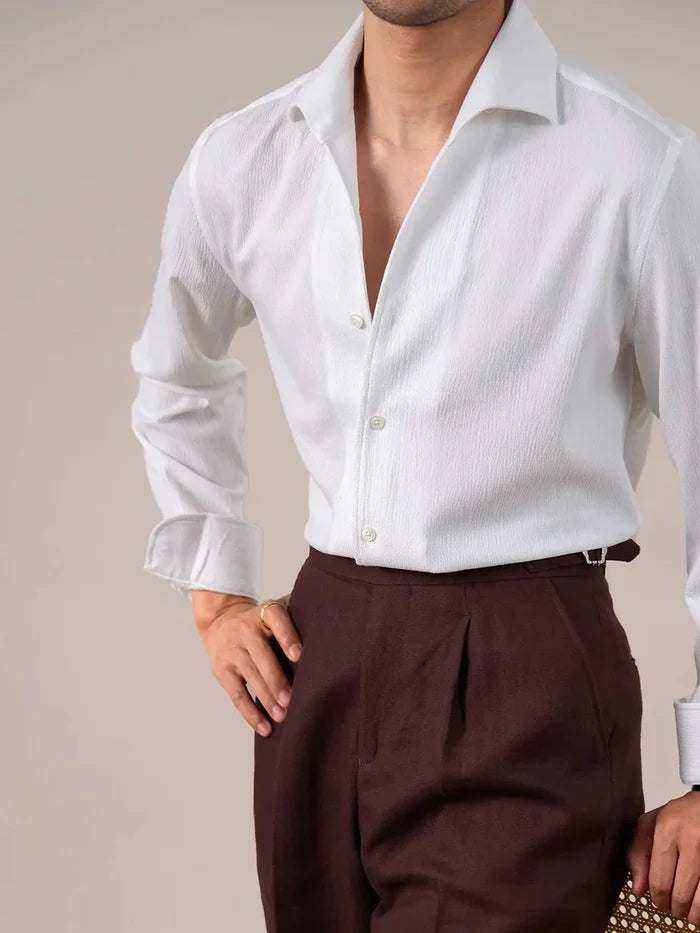 Italian Vega - Cooper Collar 100% Cotton Shirt - 013