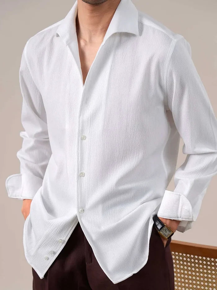Italian Vega - Cooper Collar 100% Cotton Shirt - 013