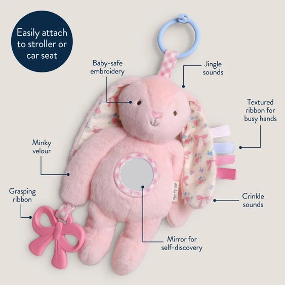Itzy Ritzy Bitzy Traveler - Pink Bunny