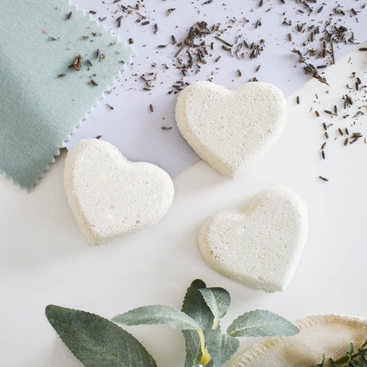Lavender bath bombs set of 3, plastic-free, vegan, aromatherapy, bath fizzers