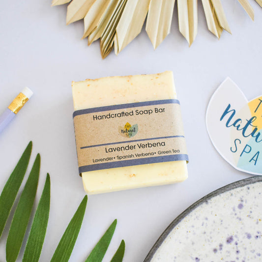 lavender verbena soap bar, cold pressed, vegan, plastic-free