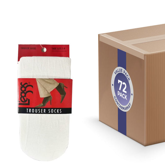 L'eggs - Trouser Socks White - 72 Pack
