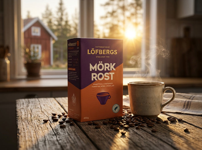 Löfbergs Mörkrost Ground Coffee 2 × 450g (2 × 15.87 oz) – Authentic Swedish Extra Dark Roast Coffee