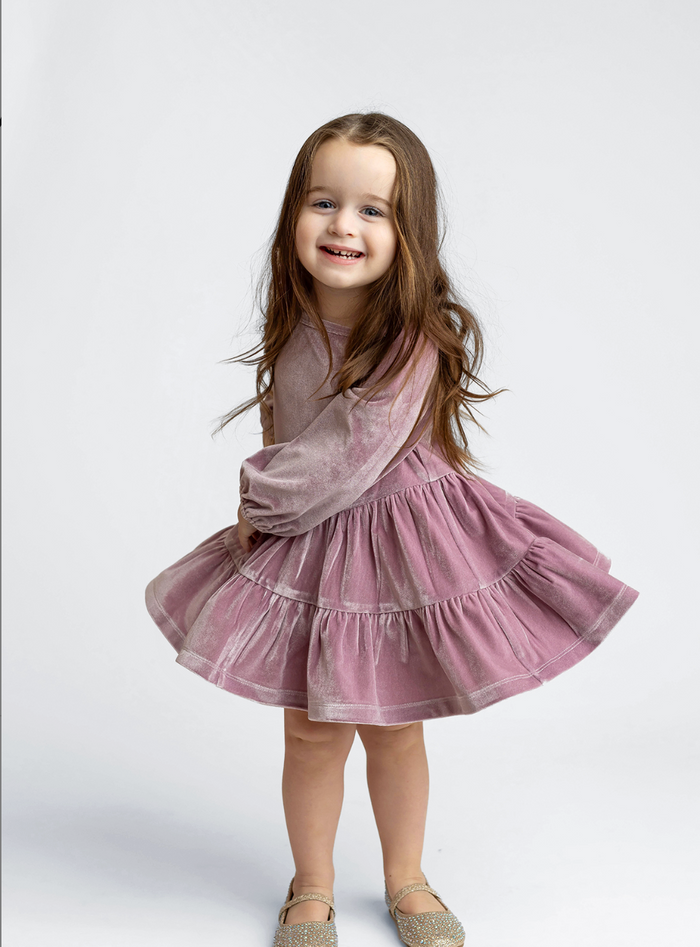 Mabel and Honey Sugarplum Sparkle Dress in Purple