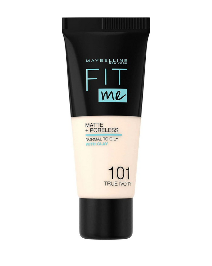 Maybelline Fit Me Matte + Poreless Liquid Foundation SPF 22 – 101 True Ivory (30ml)