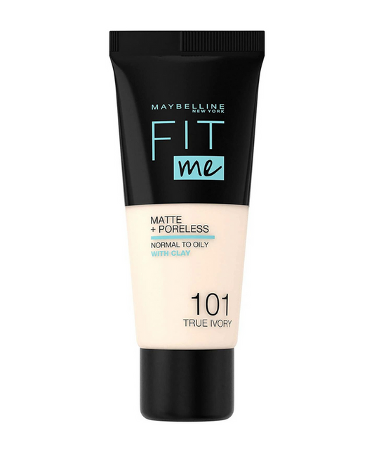 Maybelline Fit Me Matte + Poreless Liquid Foundation SPF 22 – 101 True Ivory (30ml)