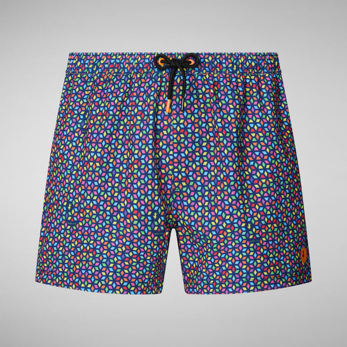 Men's ADEMIR SWIMWEAR 5 INCH in KALEIDOSCOPE MICRO BLUE