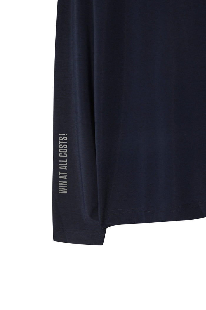 Men's Athletic Essential Melange Jersey Hoodie NAVY