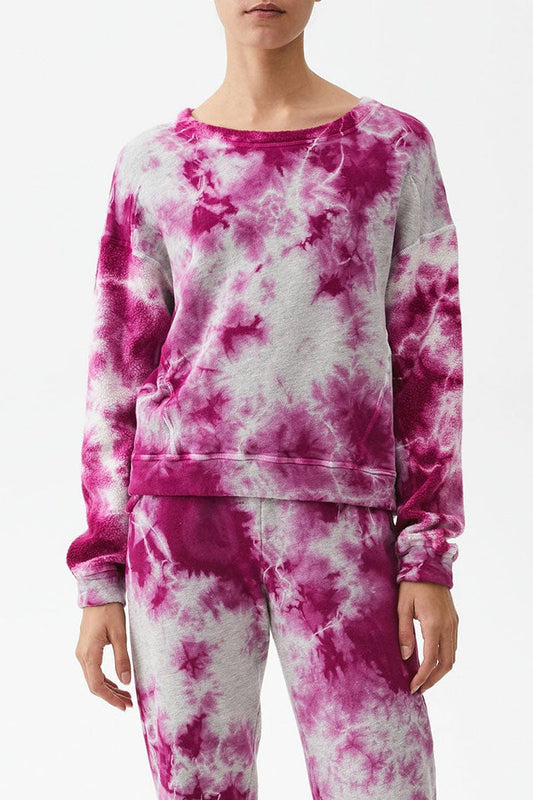 Michael Stars Ezra Tie Dye Sweatshirt in Majesty - Taryn x Philip Boutique