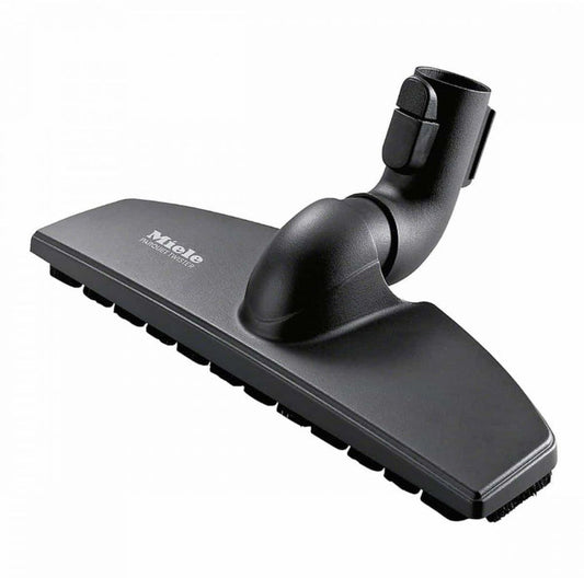 Black vacuum attachment with Miele logo on a white background