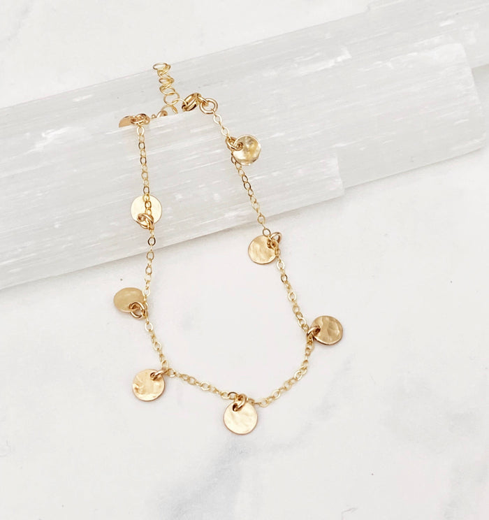 Multi disk bracelet: Sterling Silver
