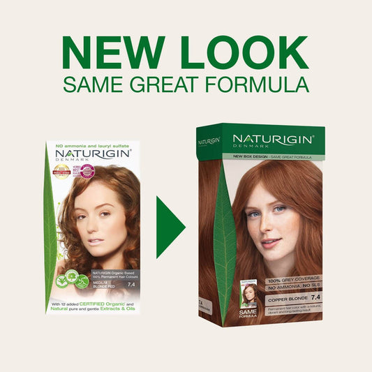 Naturigin Copper Blonde 7.4 Permanent Hair Colour