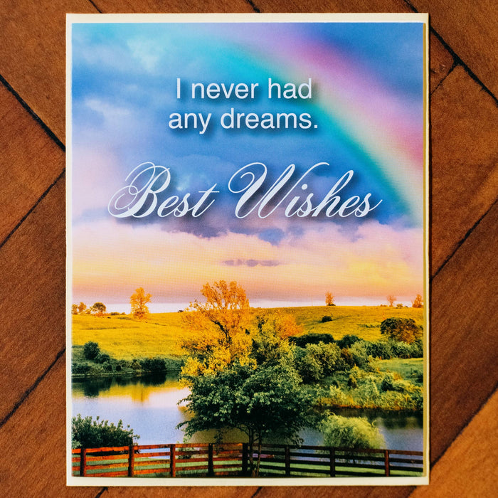 Never Had Any Dreams Greeting Card | Funny Card