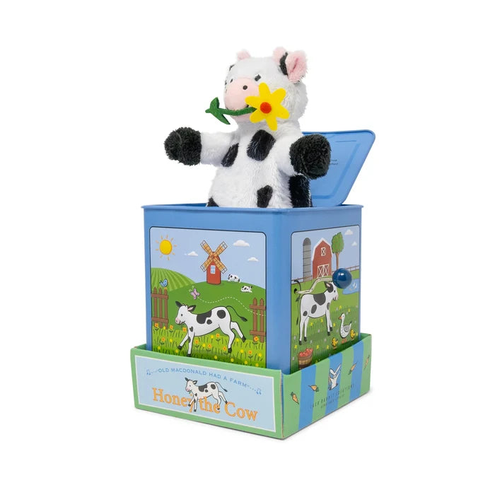 *NEW* Jack Rabbit Creations Cow Jack-in-the-Box