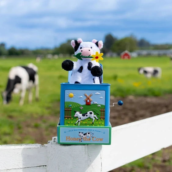 *NEW* Jack Rabbit Creations Cow Jack-in-the-Box