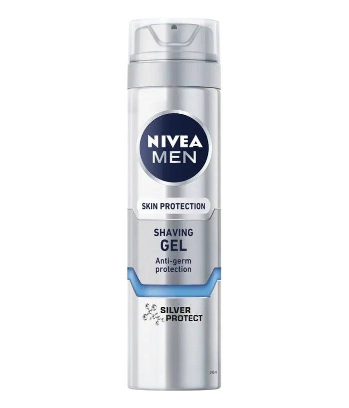 Nivea Men shaving gel can on a white background