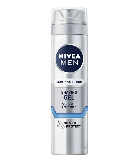 Nivea Men shaving gel can on a white background