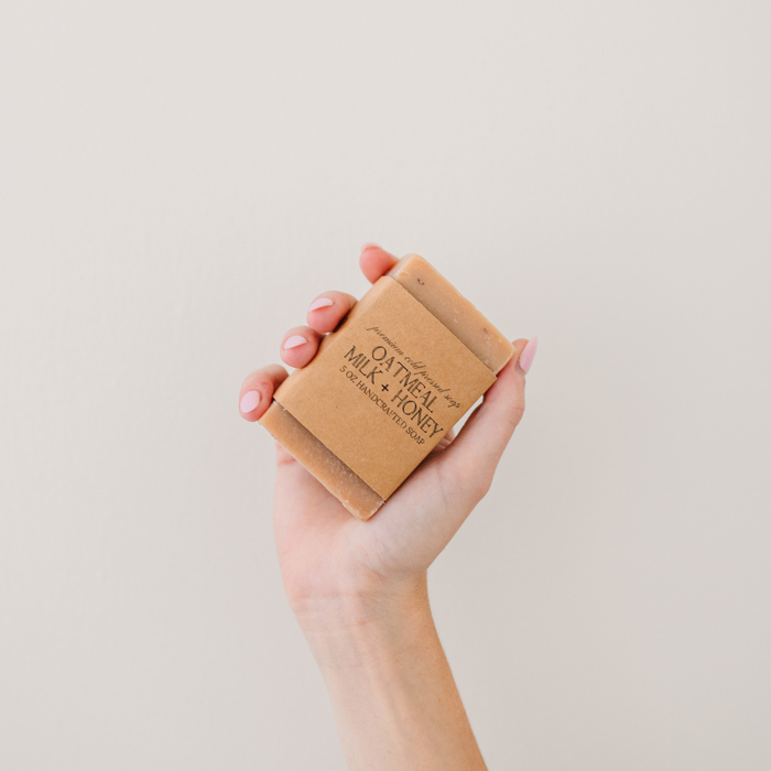 Oatmeal Milk + Honey- Pack of 3- Bar Soap - Handmade