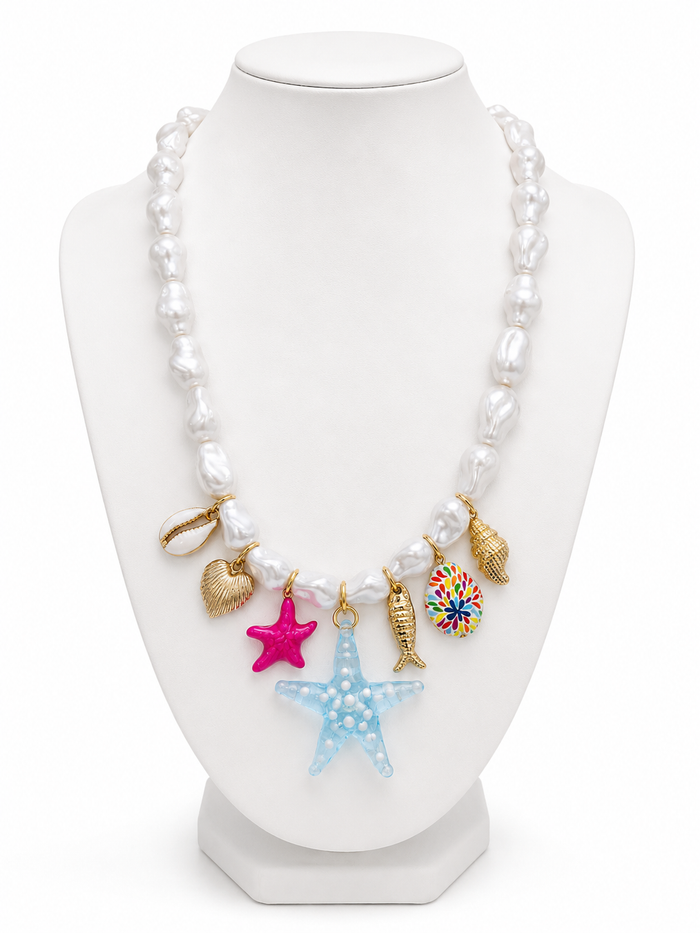 Ocean Treasures Pearl Charm Necklace