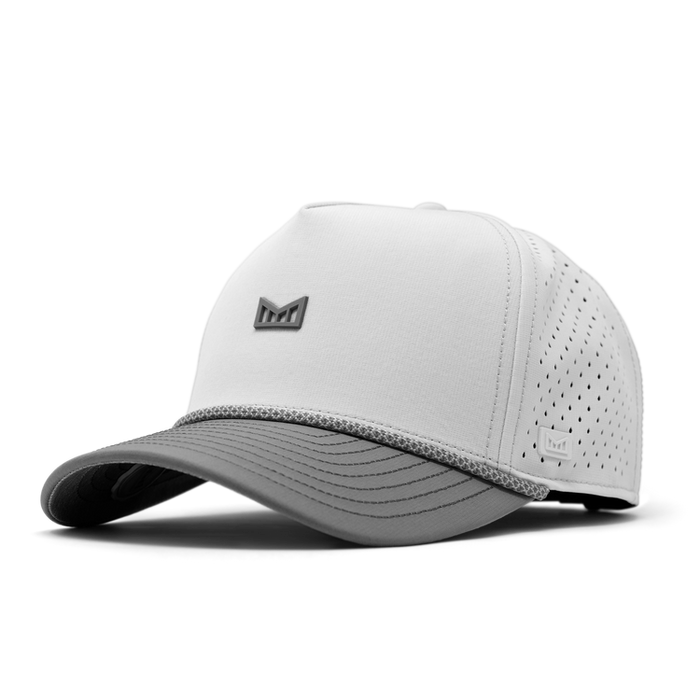 Odysea Rope Bulls Icon Hydro Performance Snapback Hat White / Grey