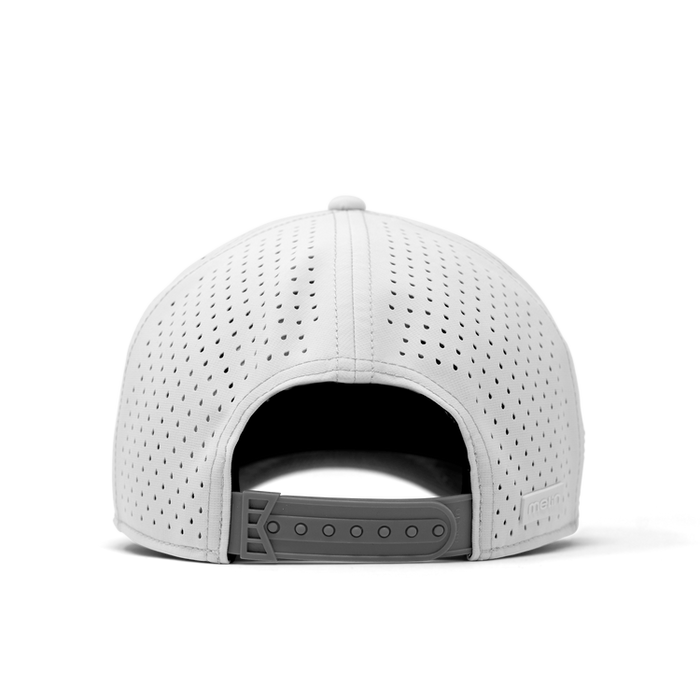 Odysea Rope Bulls Icon Hydro Performance Snapback Hat White / Grey