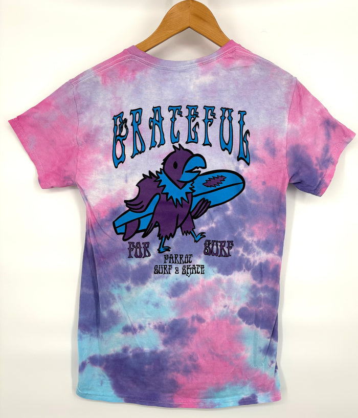 Parrot Surf Shop Grateful for Surf Tie-Dye T-Shirt – Heavyweight 100% Cotton