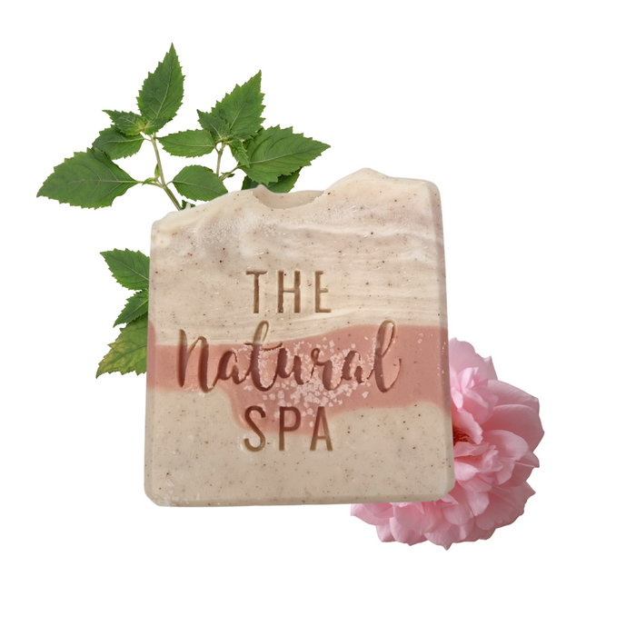 patchouli rose soap bar, vegan, plastic-free, cold pressed