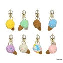 Plush Ice Cream Cone Keychain