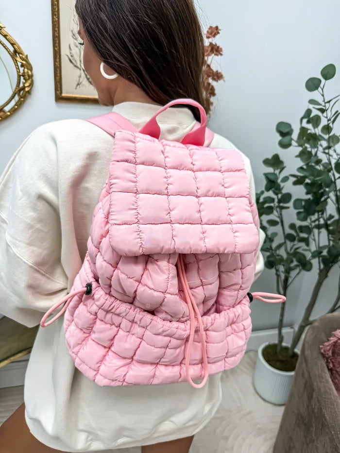 PREORDER: Pink Quilted Backpack // eta 3-4 weeks