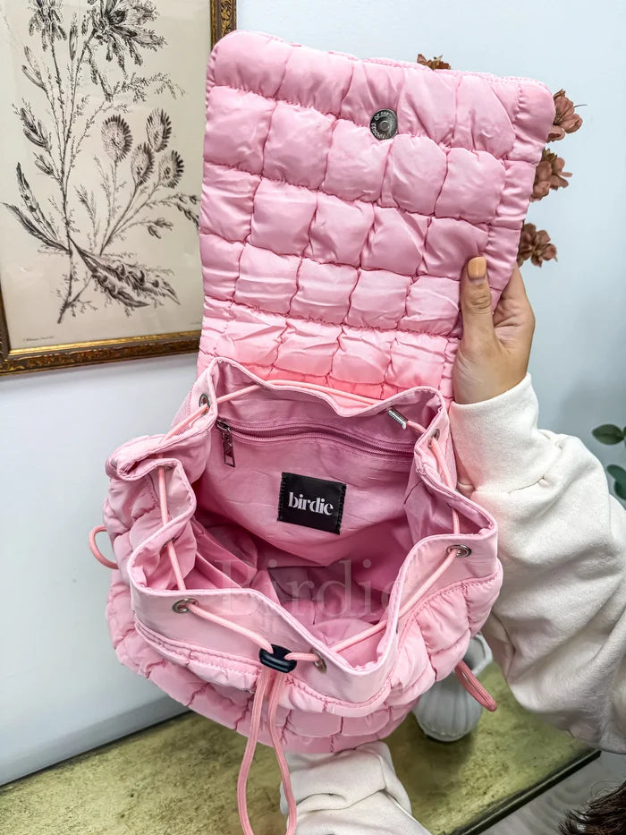 PREORDER: Pink Quilted Backpack // eta 3-4 weeks