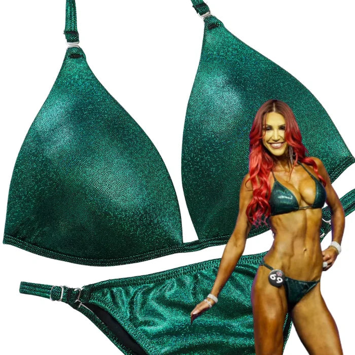 QS ST: Hologram Emerald Fit Model Bundle  Angel Competition BikinisThe best NPC Competition Suits for the Bikini Division, Fit Model Division Suits, and bodybuilding suits.