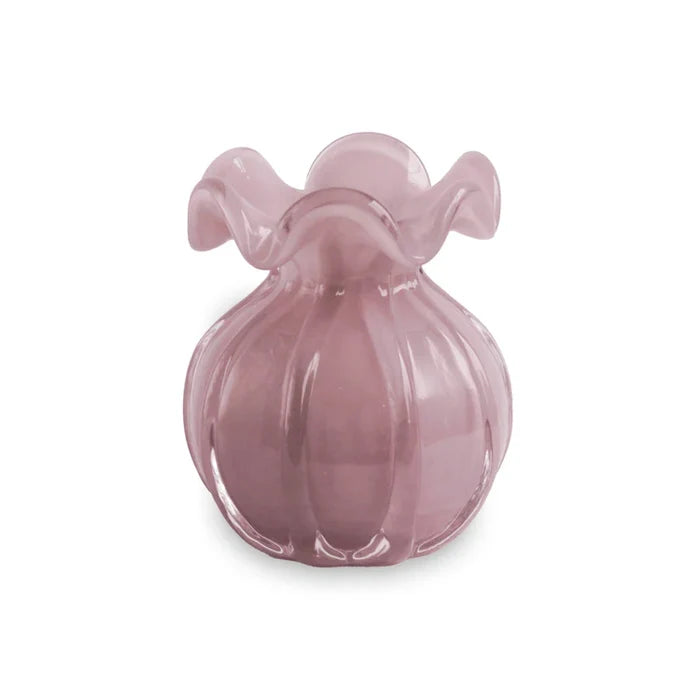 RETIRING! Beatriz Ball Glass Vento Medium Round Bud Vase- Plum