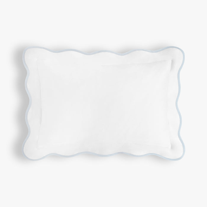 Toddler Pillow in Soft Wave Trim - Blue