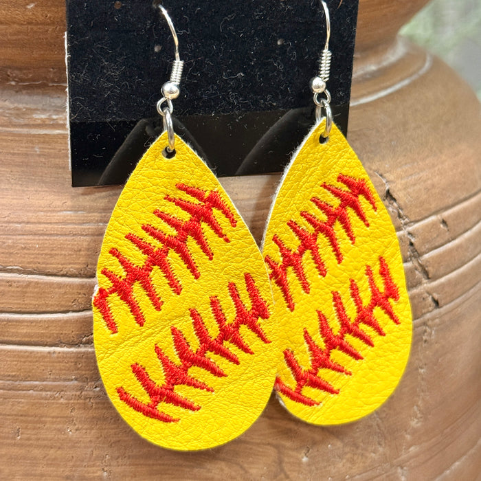Softball-Themed Earrings