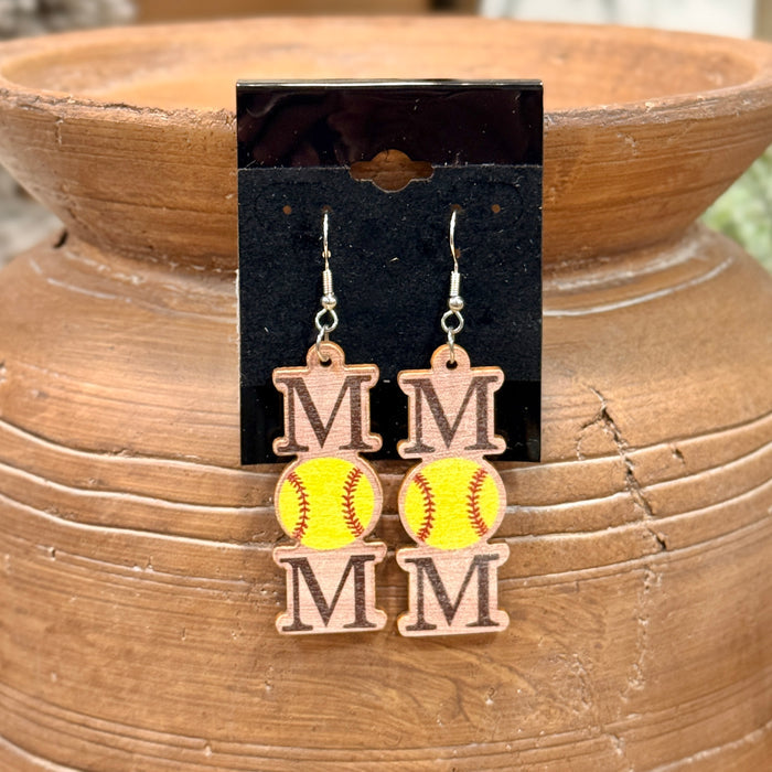 Softball-Themed Earrings