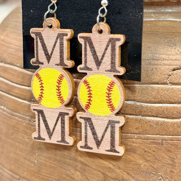 Softball-Themed Earrings