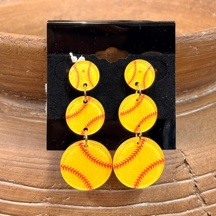Softball-Themed Earrings