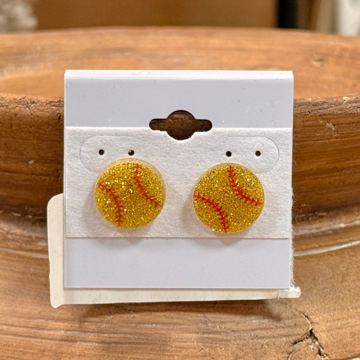 Softball-Themed Earrings