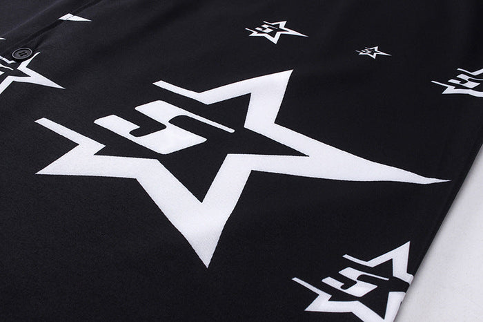 Sp5der Star Pattern Short-sleeved Shirt