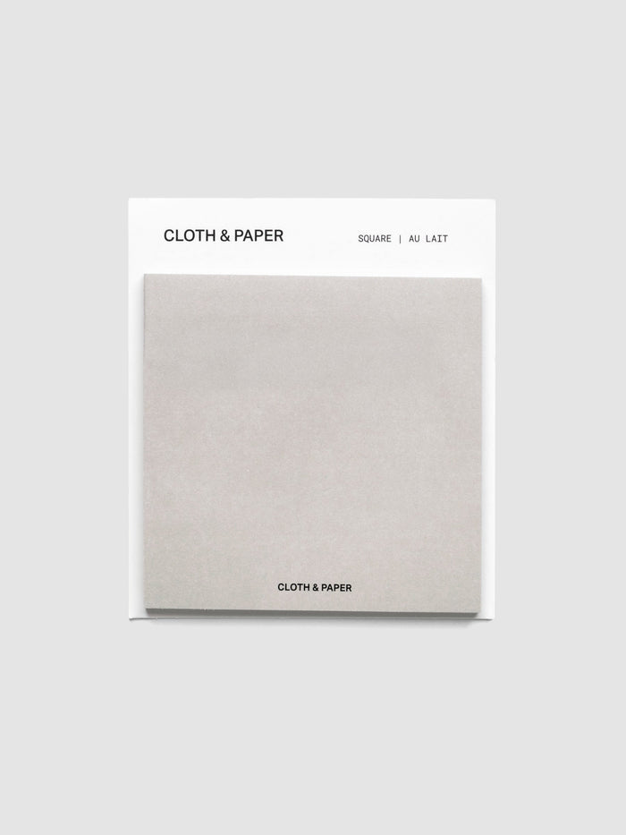 Square Matte Sticky Notes in light beige with backing card