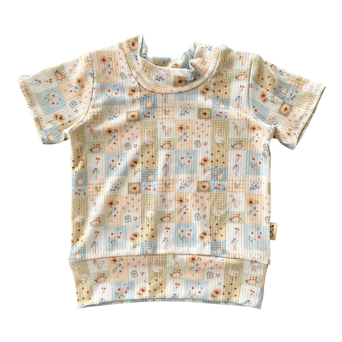 Sunflower Patchwork Ribbed Summer Lounge Set