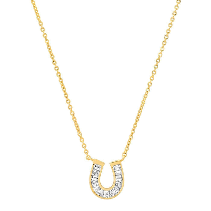 Tai Baguette Horseshoe Necklace