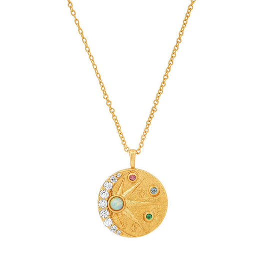 Tai Star & Moon Coin Necklace