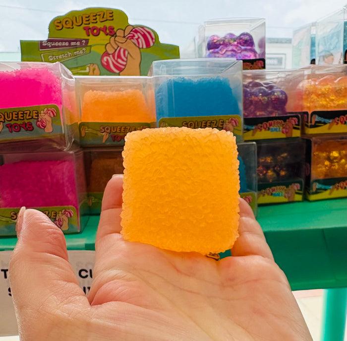 Textured Cube Solid Squish Toy